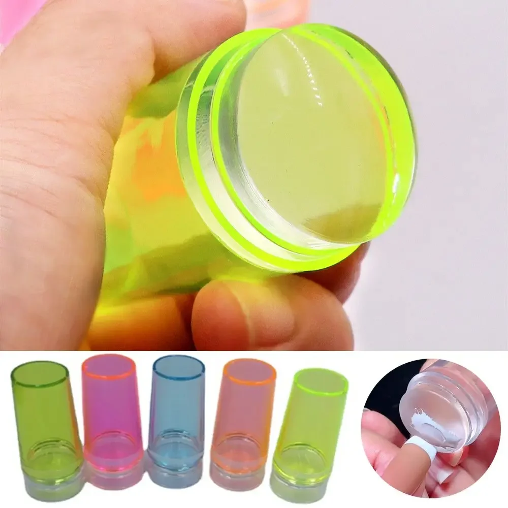 Tampon à Ongles Français avec Grattoir en Silicone Transparent, Moule à Gelée, Modèle d'Estampage pour Manucure à Faire Soi-Même, Document Fluorescent