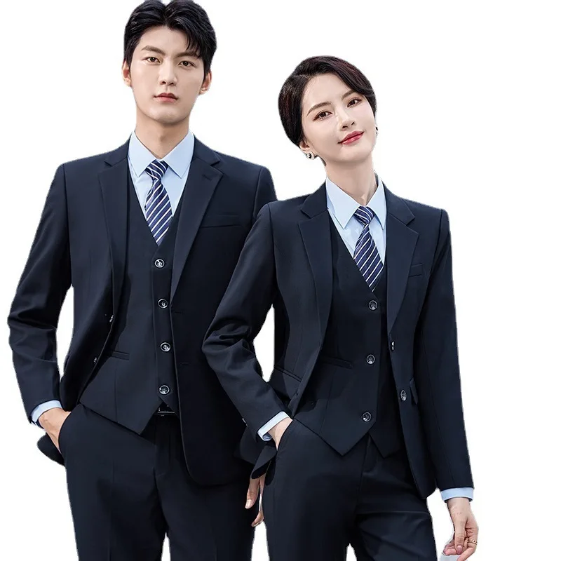 

Unisex Black Mens Suit Set Business Formal Wear Gray Wholesale Best Seller