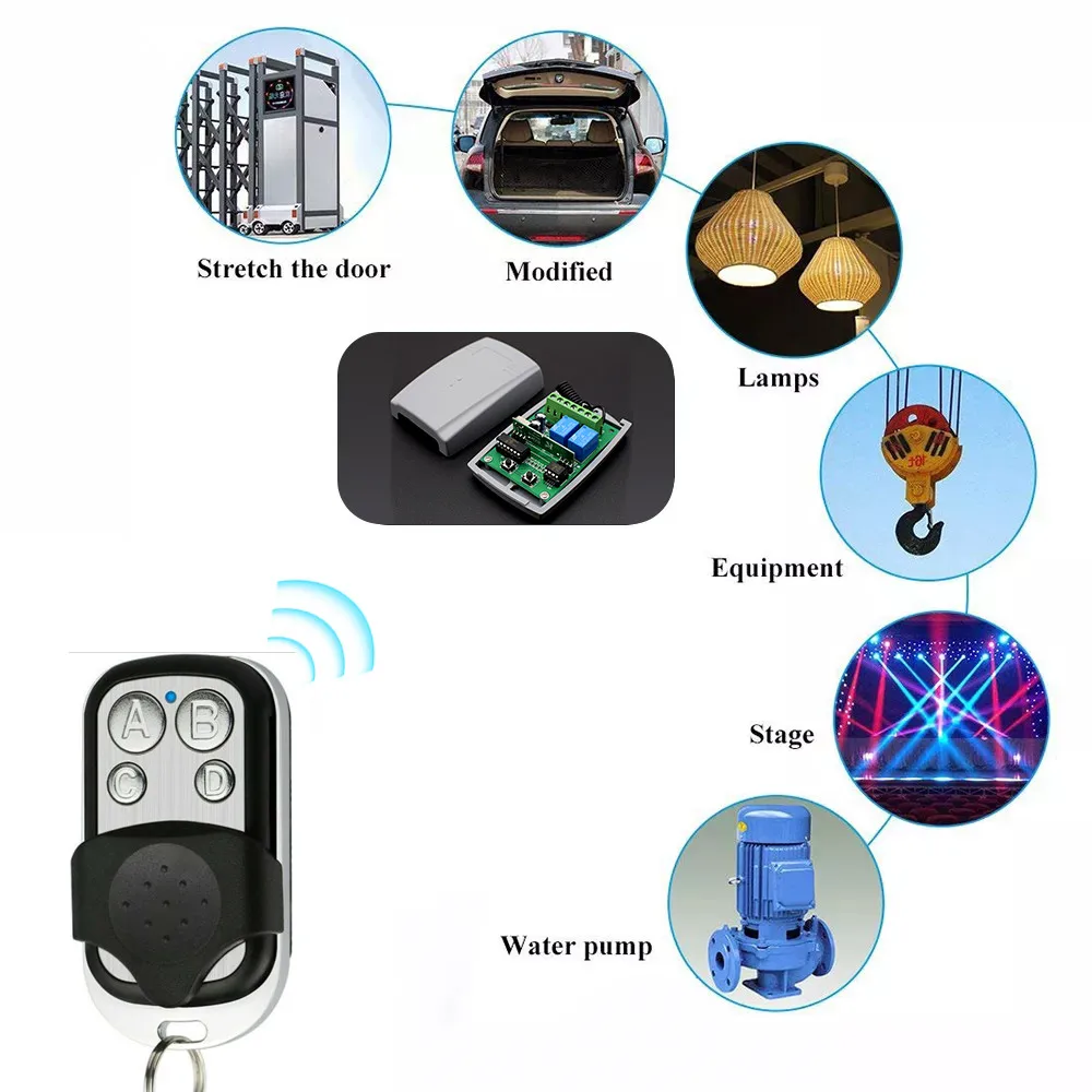 Relais récepteur de porte de Garage universel 433.92MHz, pour télécommande PUJOL VARIO MARS OCEAN ACM DEA DOORHAN