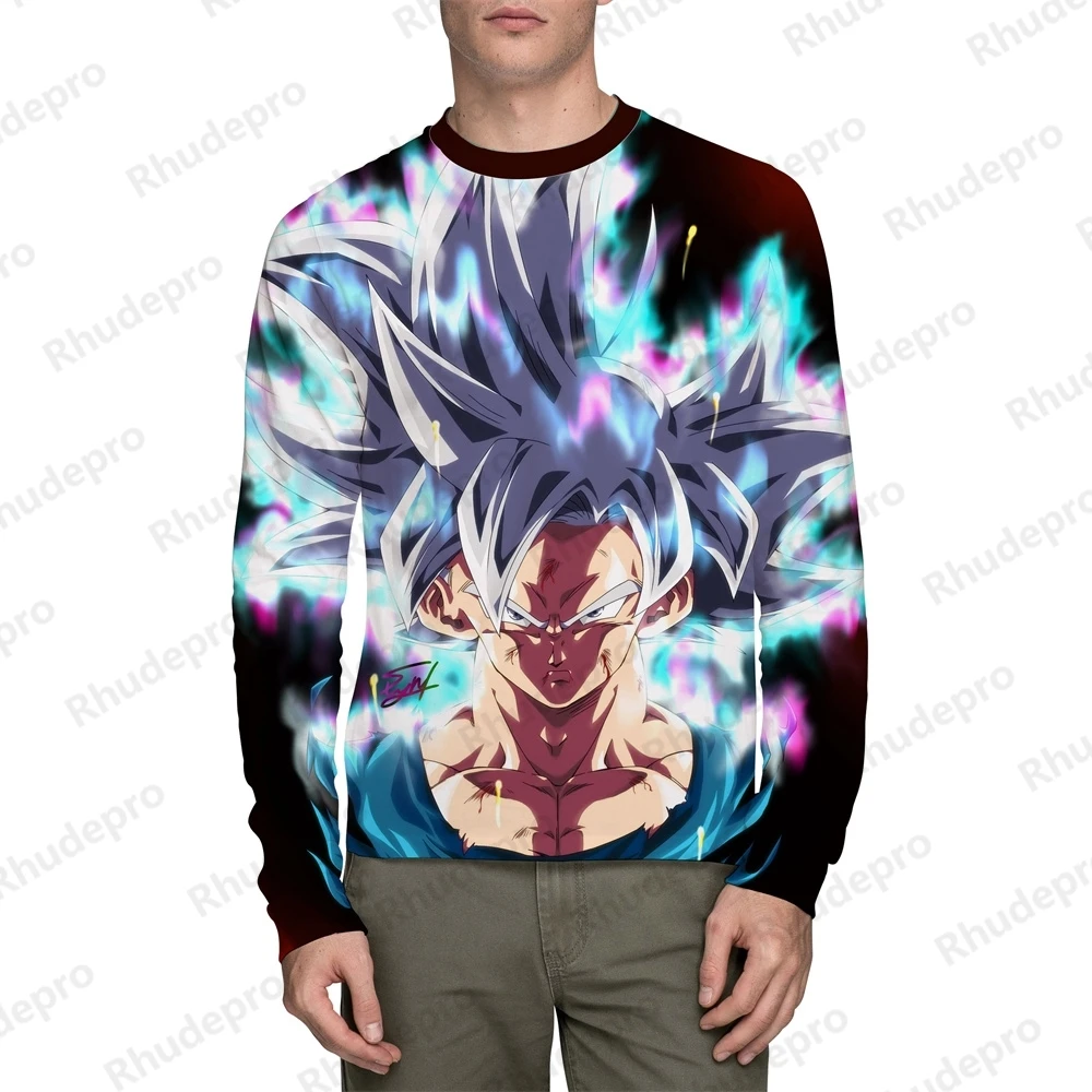 

2024 Dragon Ball Cartoon Japanese Cartoon Long sleeve 3D Printed Men T-shirt Men's T hirt Summer Harajuku Autumn nisex Top