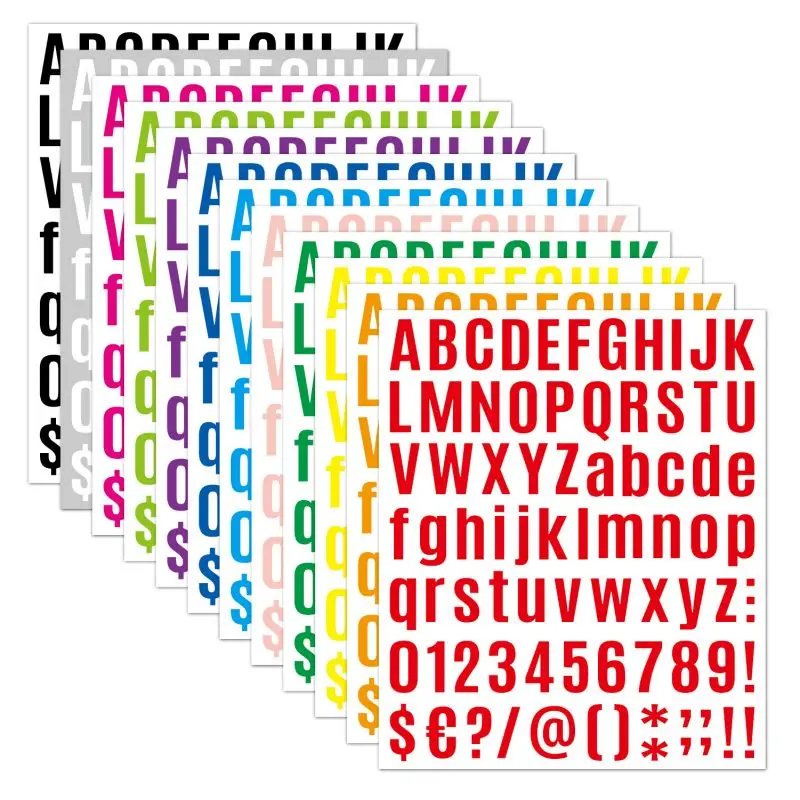 2Pcs 26 Alphabet A-Z Planner Stickers Waterproof Colorful Creative DIY PVC Letter Sticker For Kids Cup decoration