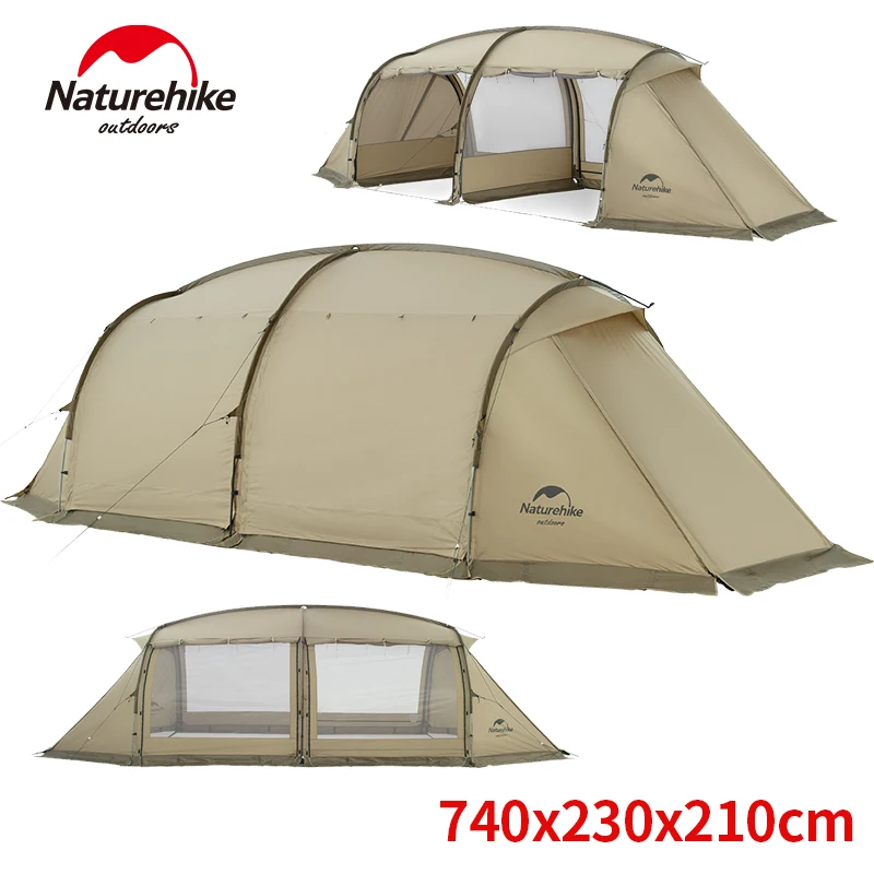 

Naturehike Tunnel Tent ARIES 4 Seasons Outdoor Camping Large Space Windproof Sunscreen 4-6 Persons Travel Tent With Snow Skirt