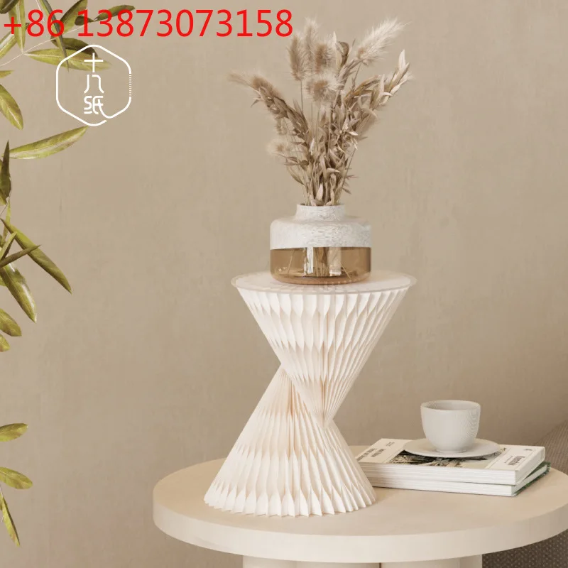 

Eighteen paper shelf display rack folding portable micro booth Nordic style exhibition shopping mall display display shelf