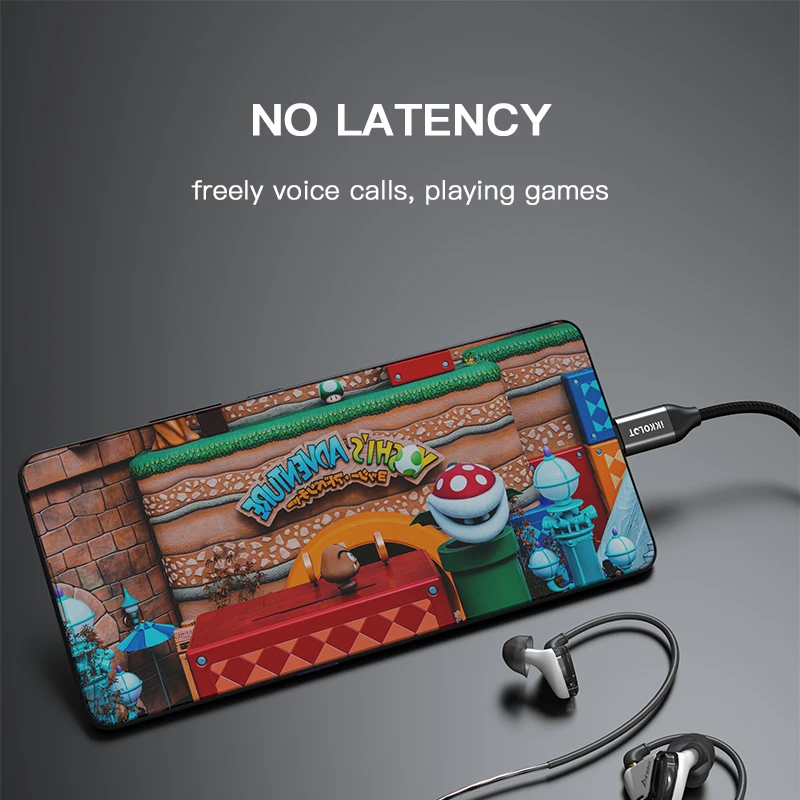 Ikko dac alta fidelidade fone de ouvido amplificador usb tipo c para 3.5mm aux fone de ouvido jack adaptador de áudio usb conversor para xiaomi samsung