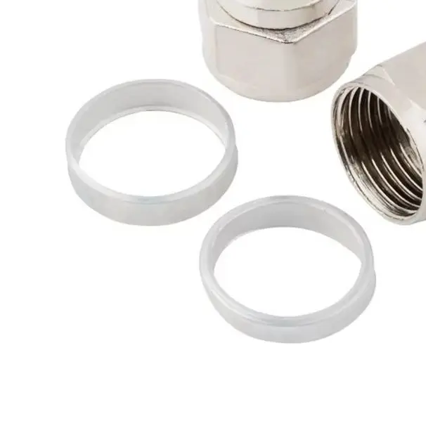 10PCS F Type Female Compression Coaxial Cable Adapter Nickel-Plated TV Antenna Coax Connectors for Cable TV And Satellite