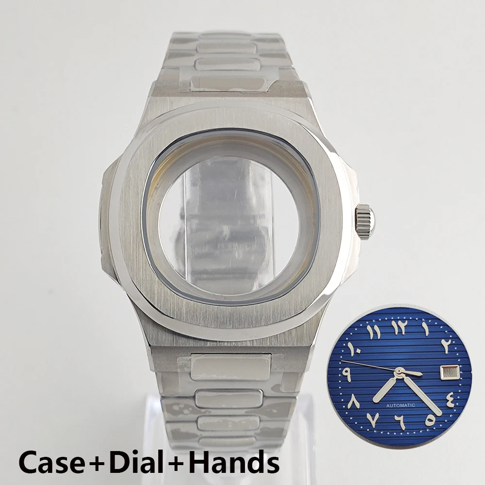 NH35 caixa de relógio de vidro safira relógio masculino movimento automático adequado para acessórios de relógio de movimento da série NH