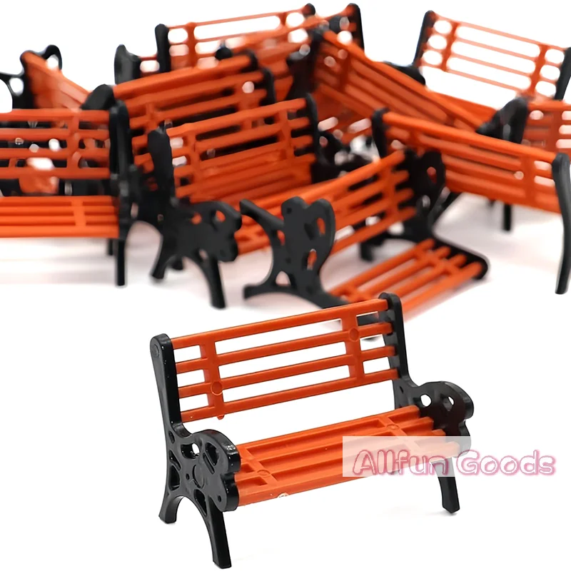 [TG835]1:12 Dollhouse Miniature Park Bench Recliner  Chair Mini Double Chair Model Garden Decor Toy Doll House Accessories