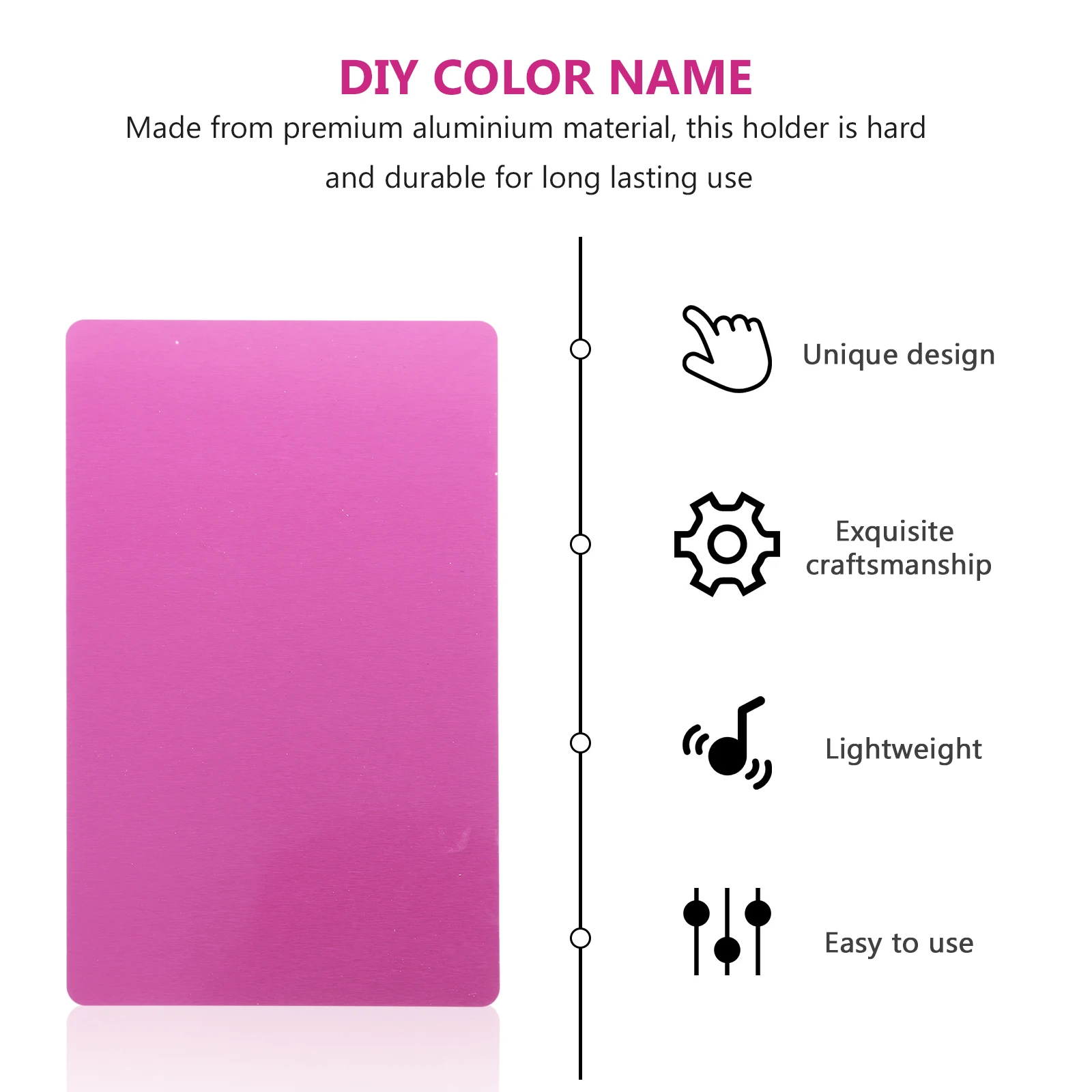 

50Pcs Thin Colored Anodized Aluminum Business Cards Rose Gold Flexible DIY Cnc Engraver Machine Engraving Available