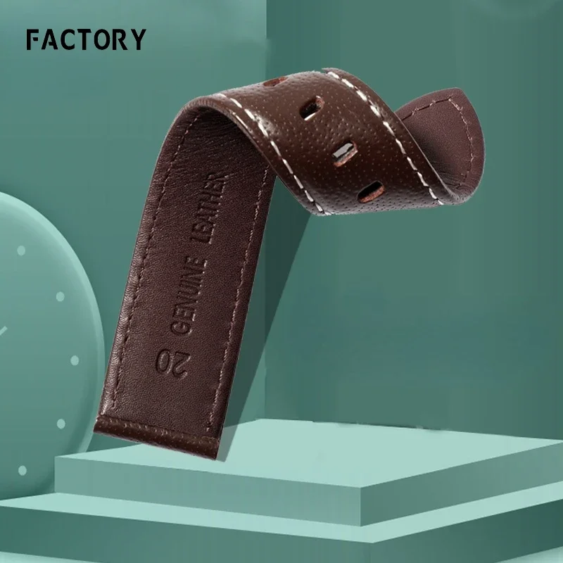 Genuine Leather Watch Strap for Fiyta Extreme Car Element Series Ga866011 Ga866002 Men's Leather Watch Band Accessories 20mm