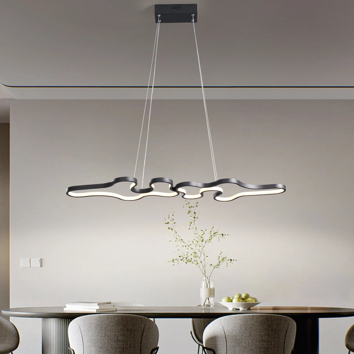 Modern LED Chandelier Ceiling Light for Living Dining Room Bar Kitchen - Hanging Fixture with Contemporary Design
