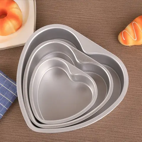 4/6/8/10 Inch Heart Shape Aluminum Alloy Non-stick Cake Mold Removable Bottom Baking Pan Bread cake mold Kitchen Bakeware Tools