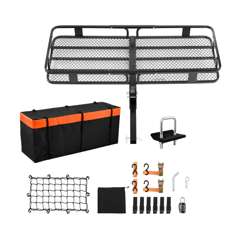 

Rear luggage rack hook cargo carrier folding hook type rack with ratchet strap fits