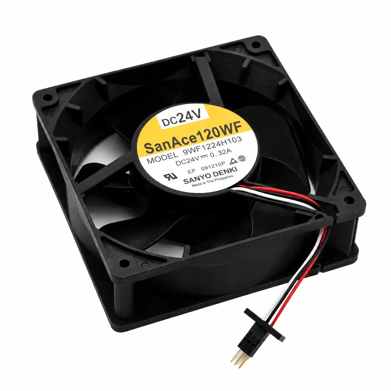 9WF1224H103 DC Axial Cooling Fan 120x120x38mm 12038 24V 0.32A Tachometer 3-Wire for SANYO