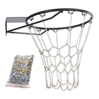 Red de objetivo de baloncesto duradera, cadena de hierro galvanizado a prueba de óxido, Red de Metal para aro de baloncesto