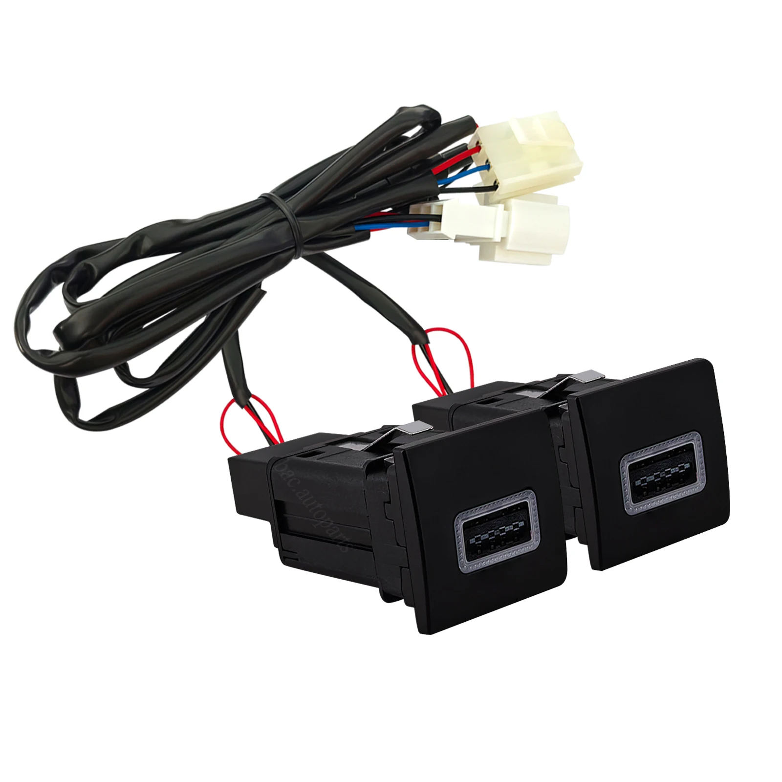 12V Dual USB QC3.0 Type-C PD Car Charger Socket Red LED Quick Charge Power Adapter for Volkswagen Golf MK5 MK6 Jetta Scirocco