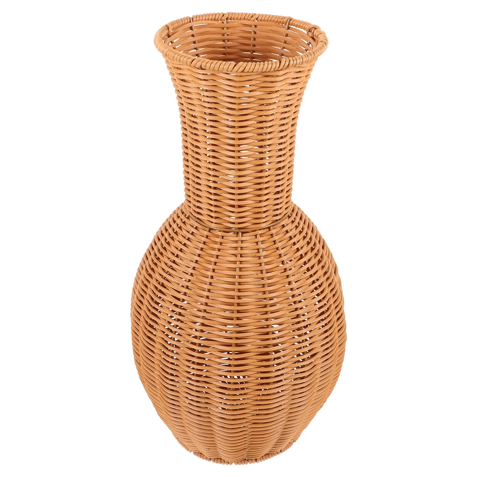 Rustic Decorative Woven Flower Vase Artificial Dried Flower Holder Table Centerpiece Home Garden Living Room Decor