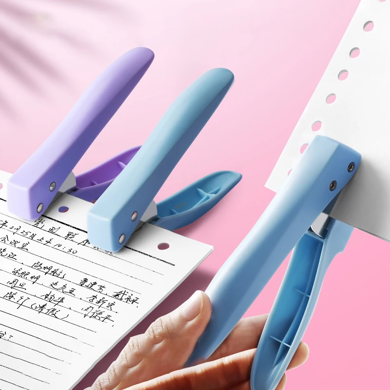 M&G 단일 구멍 펀치 휴대용, 6mm 원형 구멍 직경, 8-10 페이지 펀치, 사무실 및 학교 바인딩 용품 문구