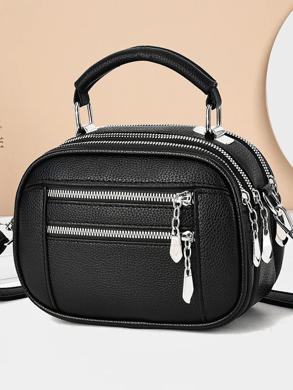 Retro Versatile Ladies Crossbody Bag High Quality Handbag Shoulder Bag Fashionable PU Leather  Color for Young Women