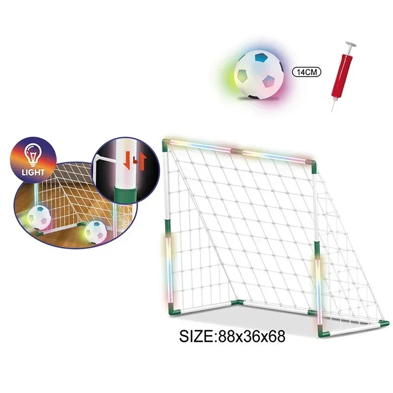 

Футбольная мишень со светодиодной подсветкой Складная футбольная тренировочная сетка Складной портативный футбольный ворот для занятий спортом на открытом воздухе Наборы для детей и мальчиков