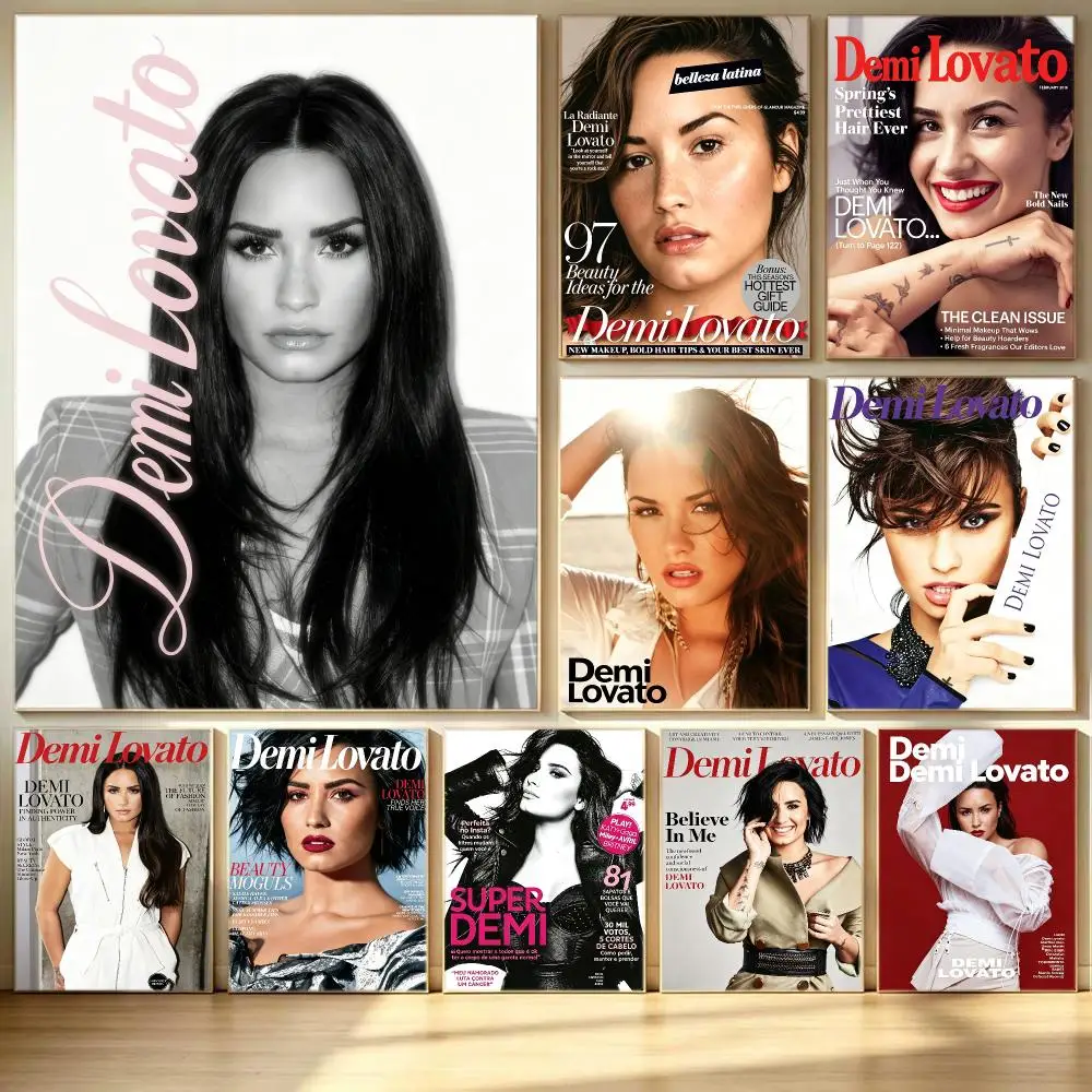 music Demi Lovato Poster Poster HD  Printing Soothing and Cream Style Home Decor for the Living Room cafes Gift Giving