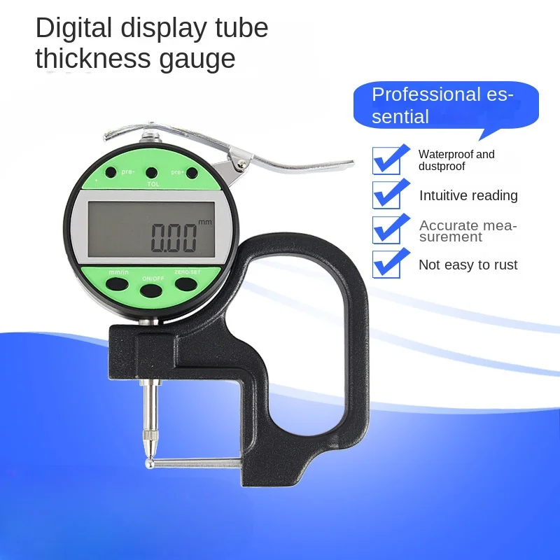 

0-10*60 Digital Pipe Gauge Steel Pipe Pachmeter Measuring Paper Film Sheet Thickness Gauge