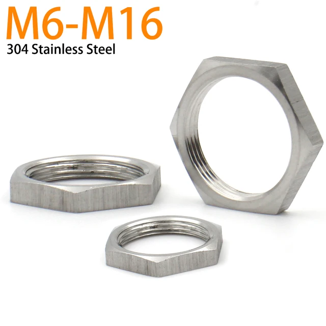 2-5szt DIN439 A2 304 Stal nierdzewna M6 M8 M10 M12 M14 M16 Skok 0.75/1/1.25/1.5 Gwint drobny Sześciokątny Ultra cienka nakrętka płaska