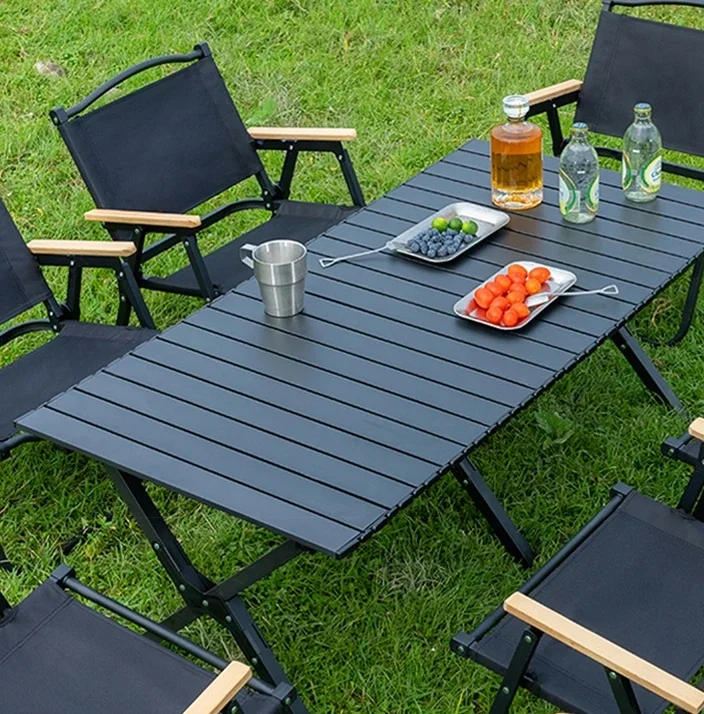 

Outdoor portable folding table and chair set
