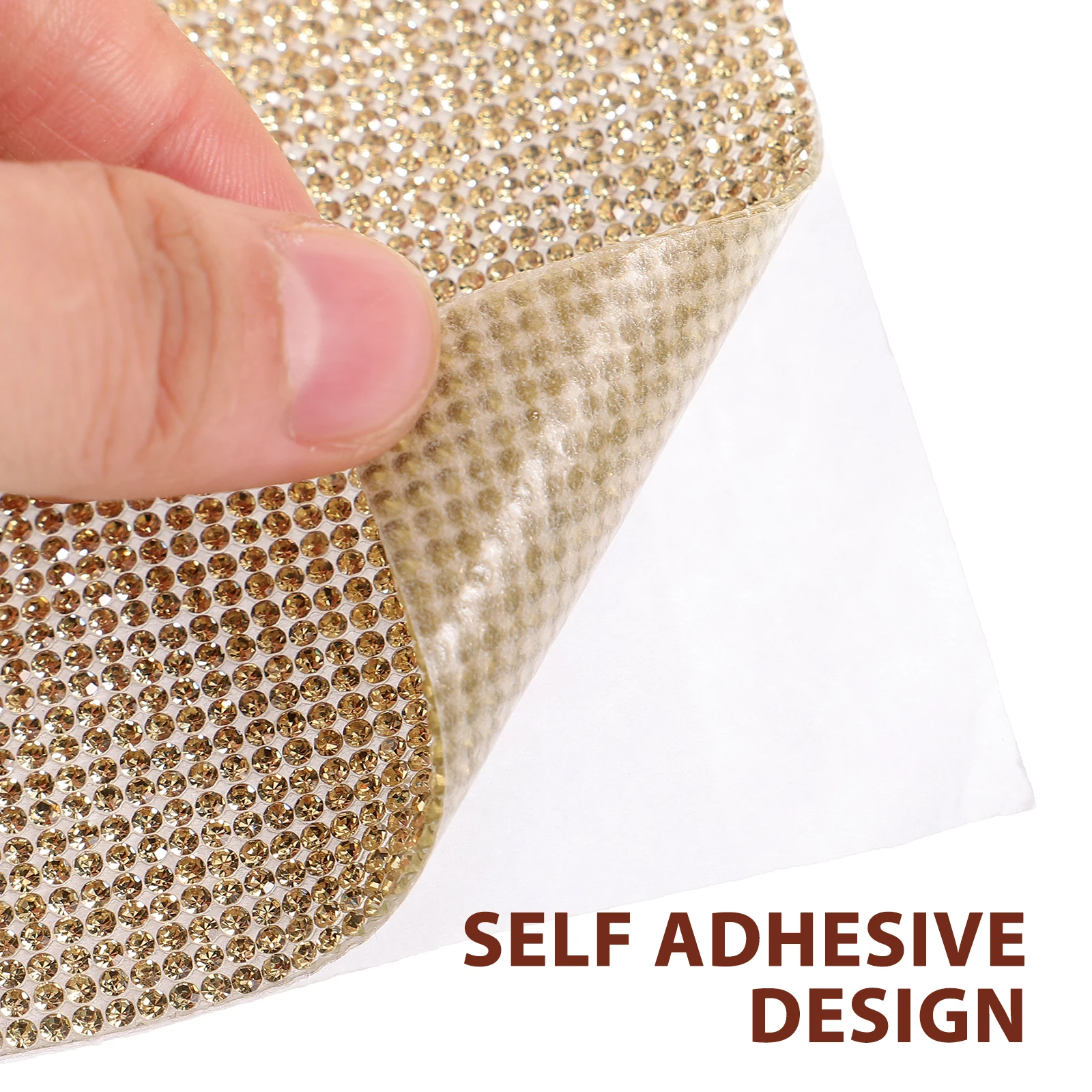 

1 Sheet Self-Adhesive Rhinestone Ribbon Bling Decorative Tapes For Crafts Clothes Bags Shoes Diy Wedding Decor Rhinestone