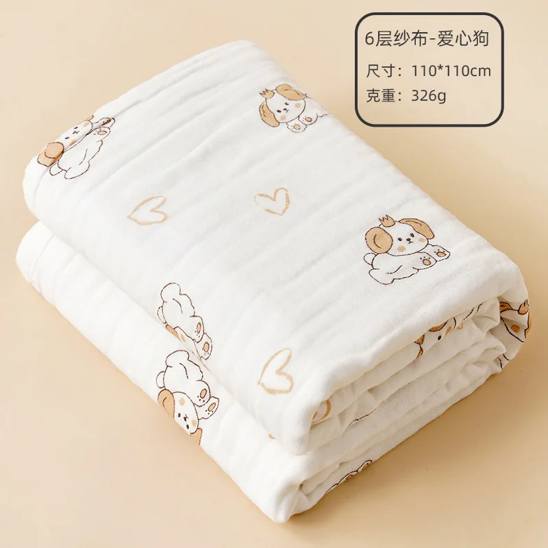 الوليد الطفل القطن الخالص منشفة استحمام ستة طبقة الشاش منشفة استحمام فئة أ لينة الأطفال بطانية ماصة الوليد الطفل بطانية #3