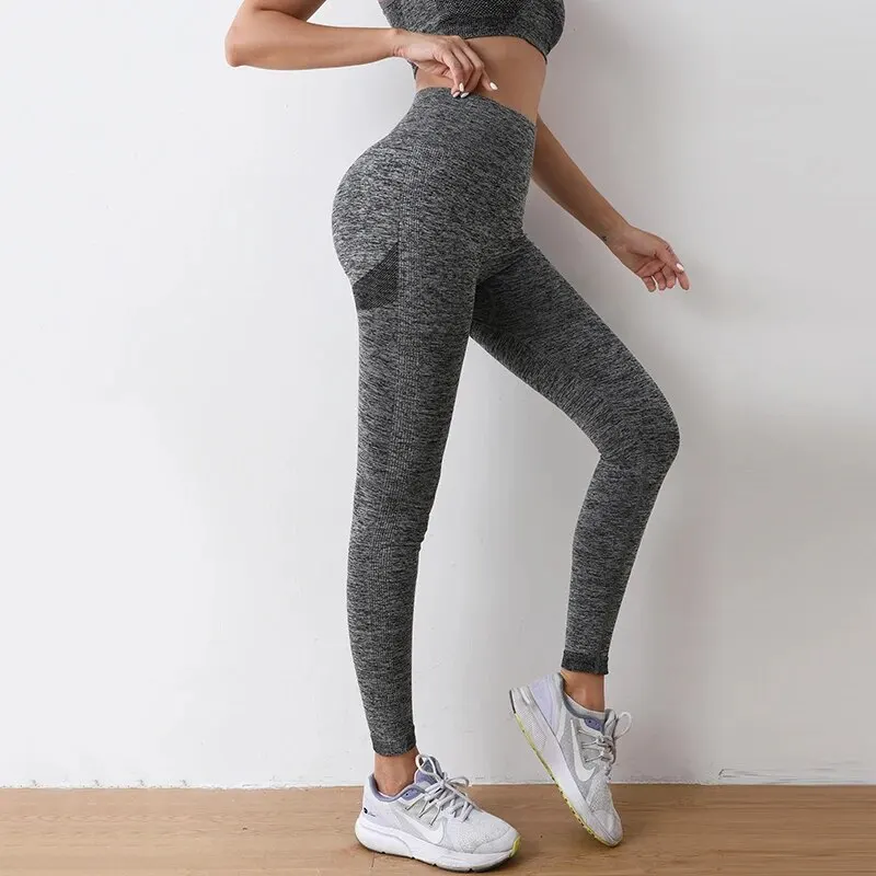 Elastic Butt Lifting Yoga Leggings para Mulheres, Cintura Alta, Controle De Barriga, Ruched Booty Pants, Calças Justas De Compressão De Ginásio Sem Costura