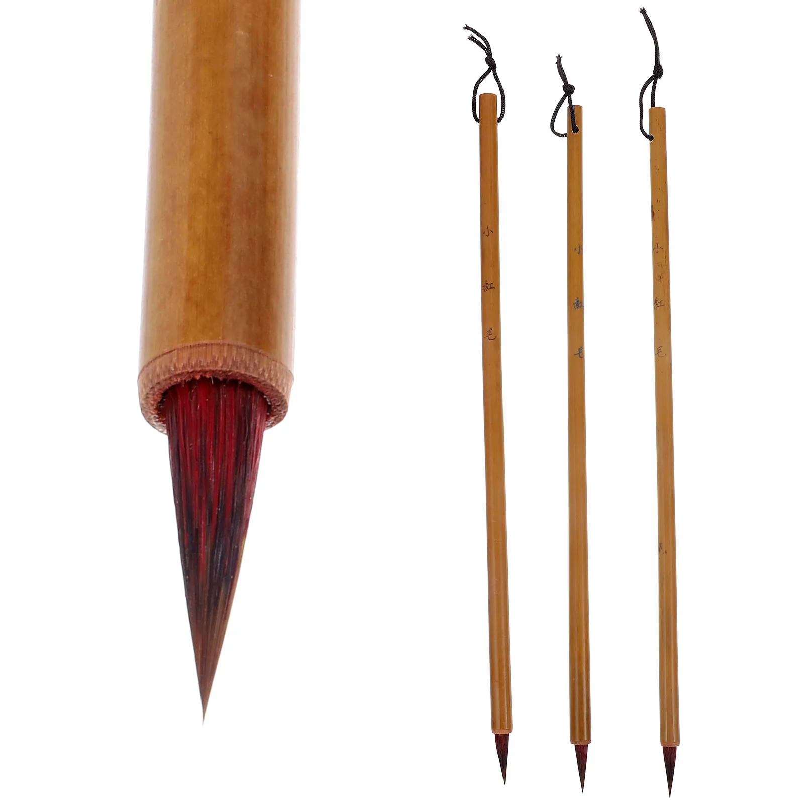 

3Pcs Small Script Calligraphy Brushes Premium Material Smooth Writing Professional Brush Pens for Chinese Calligraphy Painting