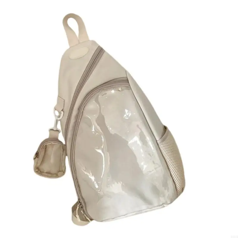 

H3CB Lightweight Chest Bag With See Through Designs Fashionable Travel Crossbody Shoulder Bags For Everyday Use