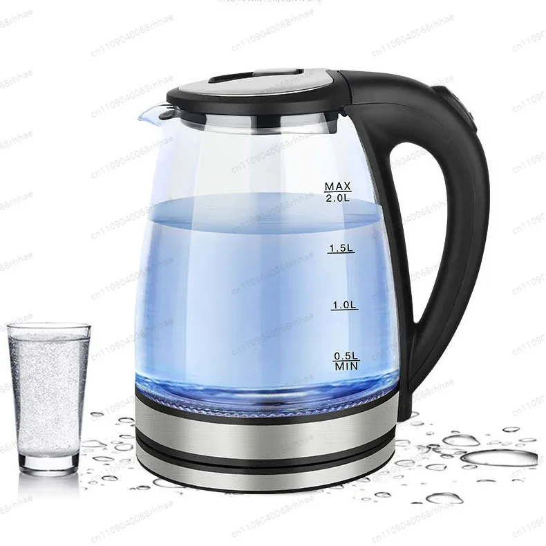 

Large Capacity Glass Kettle Transparent Body Automatic Shut Off Electric Water Kettle for Home