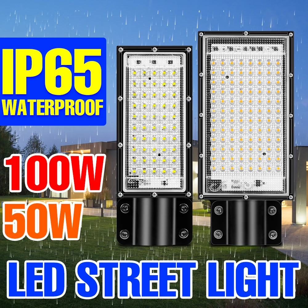 

LED Street Lamp Garden Lights Outdoor Lighting Spotlight 220V 50W Wall Lamp 100W Flood Light IP65 Waterproof Bulb Night Bombilla