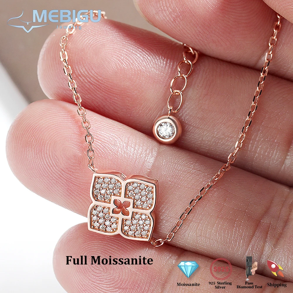 

Mebigu Lucky Clover, полный браслет из муассанита, женский браслет s925, серебро, груша, огранка, тест на бриллианты, регулируемая изысканная цепочка на руку, подарок