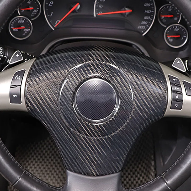 

For Chevrolet Corvette C6 2005-2013 Real Carbon Fiber Car Steering wheel Cover Trim Sticker Car Accessories