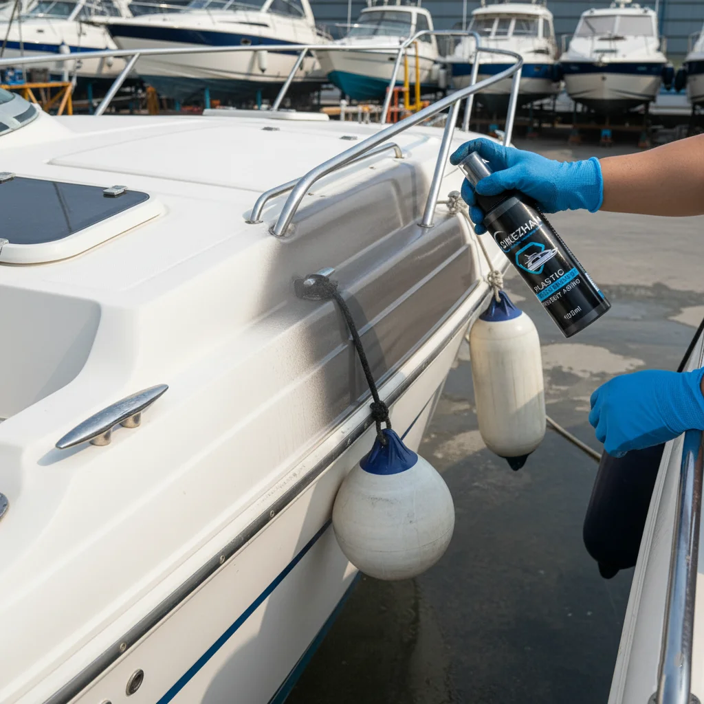 Renovador de plástico: crema profesional de restauración de molduras de barcos para renovar superficies descoloridas con resistencia a los rayos UV y protección duradera