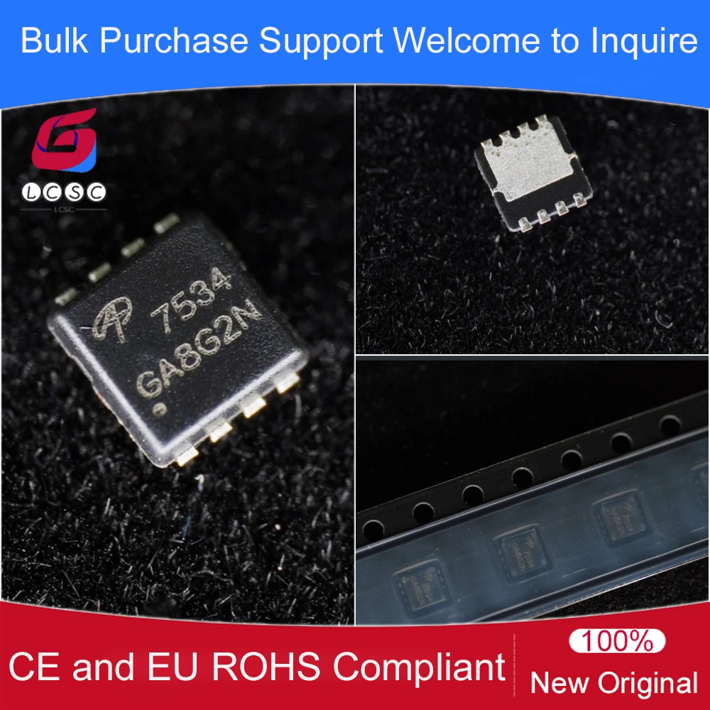 10 Pieces/Lot Original AON7534 Transistor 30V 20A/30A 3W/23W N-Channel MOSFET DFN Chip Code 7534