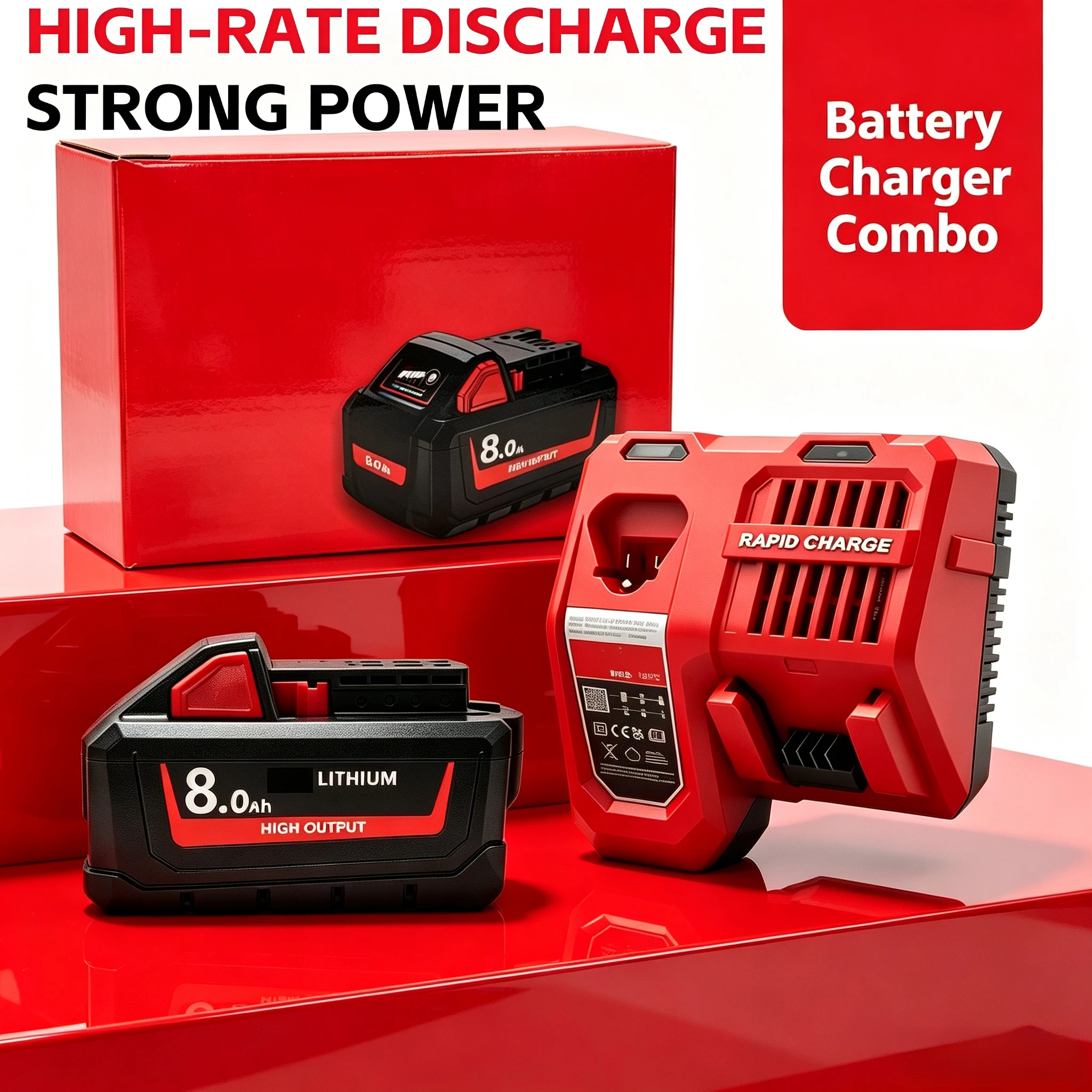 FOR Milwaukee M18 Heavy‑Duty Tradesman Backup 18V Built‑in 21700 Cells 8.0Ah Li‑ion,Protection for M18 Fuel Series Power Tools