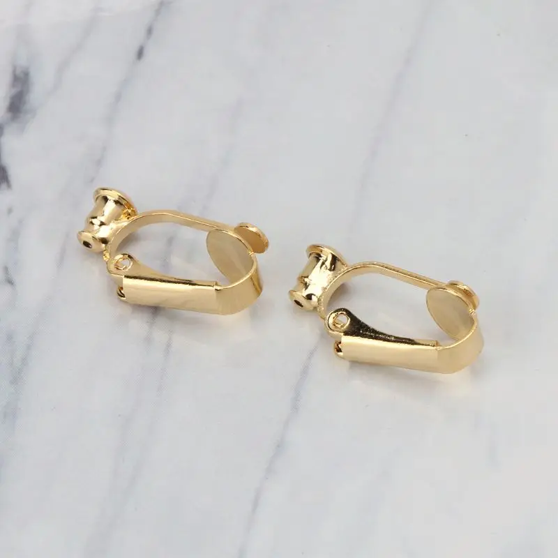 2023 New 2x Pierced to Clip On Earring Converters Findings for Non-Pierced Ears
