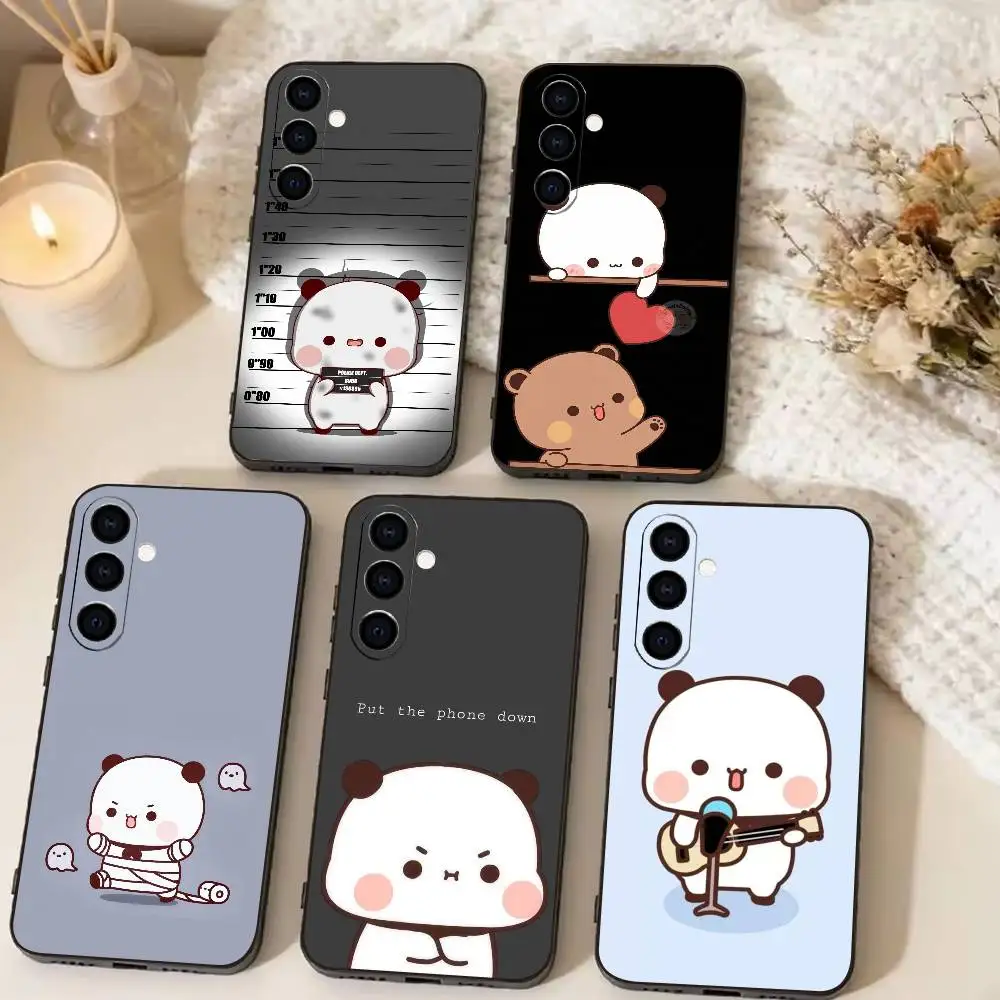 Cute panda BuBu DuDu  Phone Case For Samsung Galaxy A73,A72,A71,A70,A53,A52,A51,Soft Silicone Black Cover