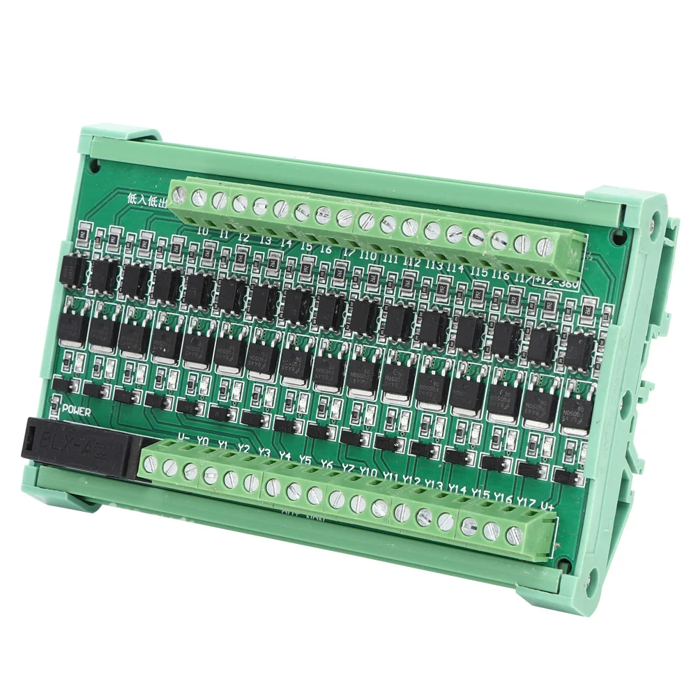 Carte amplificateur PLC 16 canaux, carte amplificateur PLC 16 canaux, carte relais d'isolation, entrée NPN, sortie NPN, 12-36V