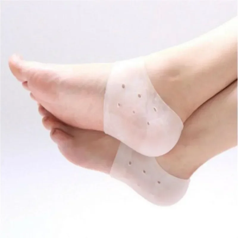 Chaussettes de soin des pieds en silicone, gel hydratant, talon fin avec trou, pieds fissurés, protecteurs de la peau, outil de soin des pieds, 2 pièces, nouveau