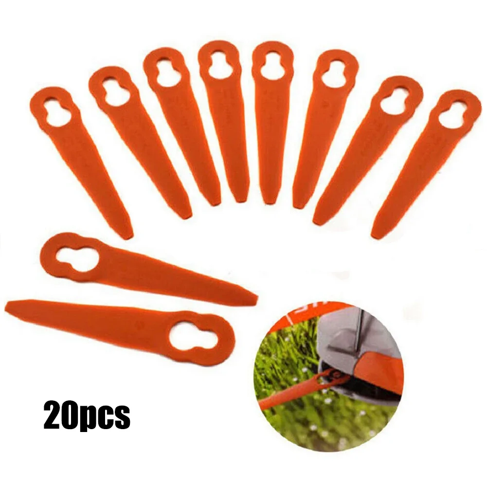 Pack Of 20 Trimmer Blades Plastic Red For Stihl FSA 45 Polycut 2-2 Cordless Trimmer Knifes ST089 Blades Replacement Garden Tools