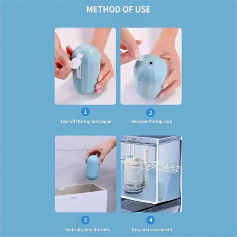 Automatic Blue Toilet Tank Cleaner Gel Toilet Bowl Cleaning Deodorant Tools Home Bathroom Toilet Fragrance Freshener Magic Box