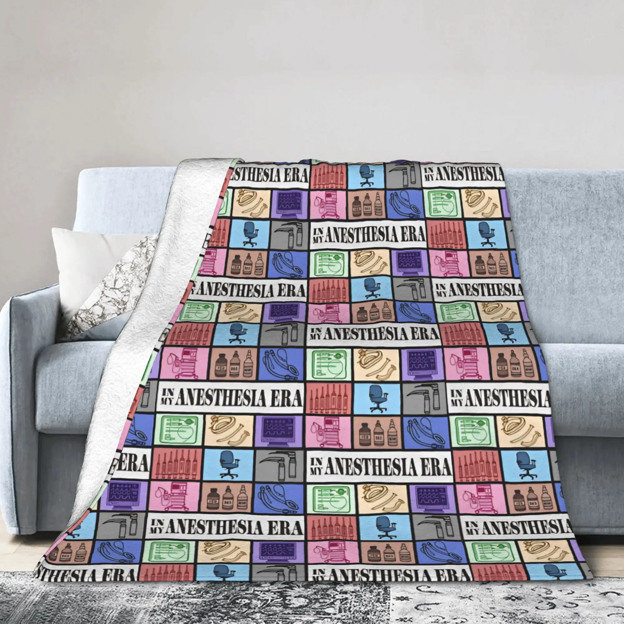 Anesthesia Anesthesiology Medical Blankets Anesthetist Flannel Bedding Throw Blanket Bed Sofa Printed Gift Portable
