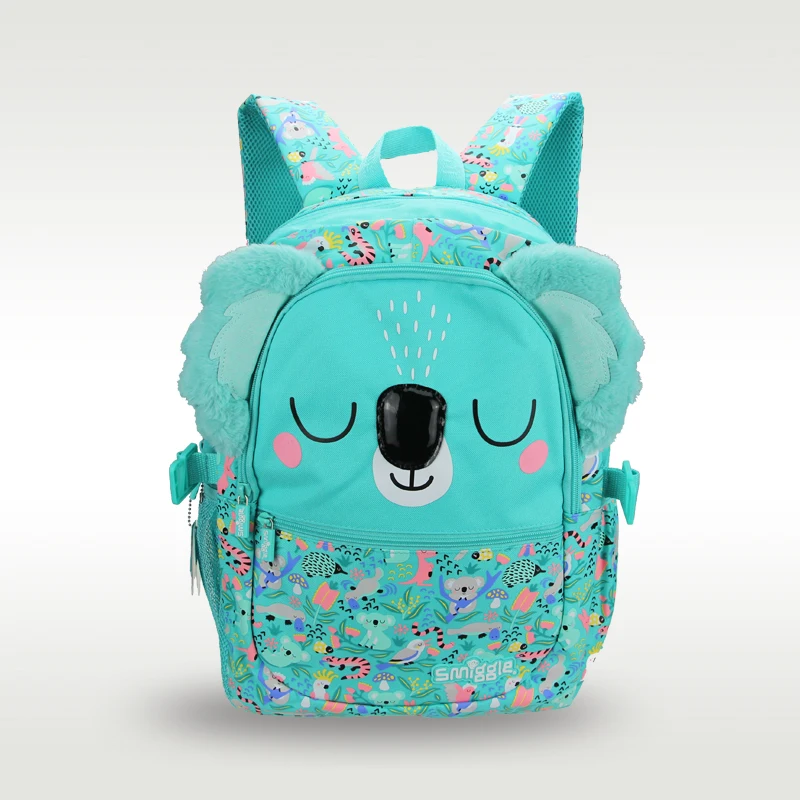 Australia Smiggle original hot-selling children\'s schoolbag girl big backpack green koala kawaii learning stationery 16 inches