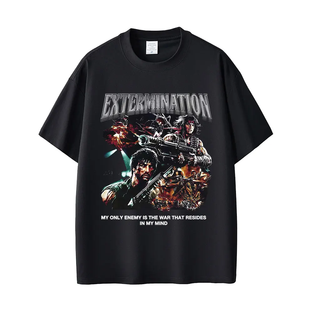

Flipout Extermination My Only Enemy Is The War That Resides in My Mind T-shirt Men Women Clothing Casual Cotton Vintage T Shirts