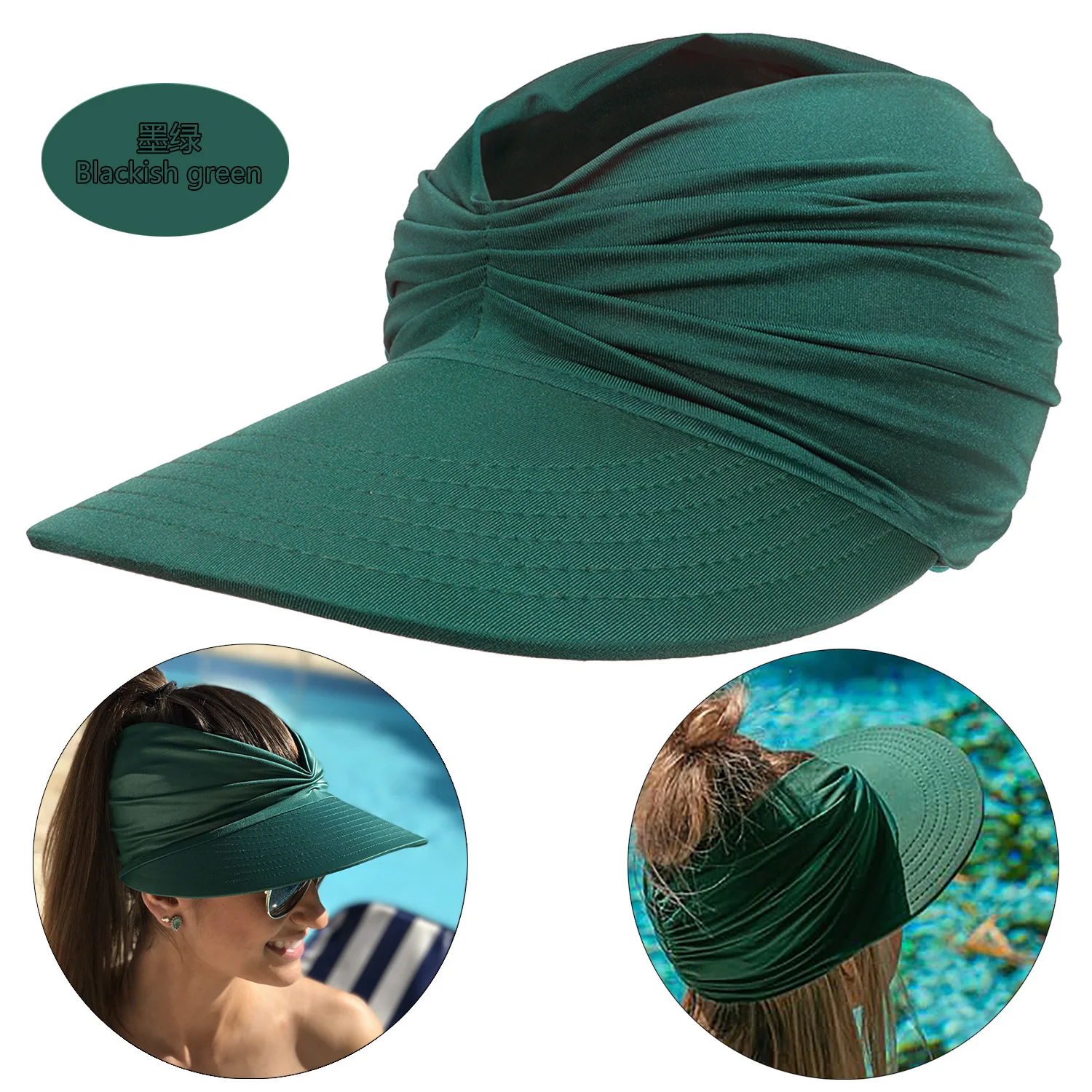 Beach sun hat women 2022 spring and summer new empty top hat sun protection hat women outdoor sports hat