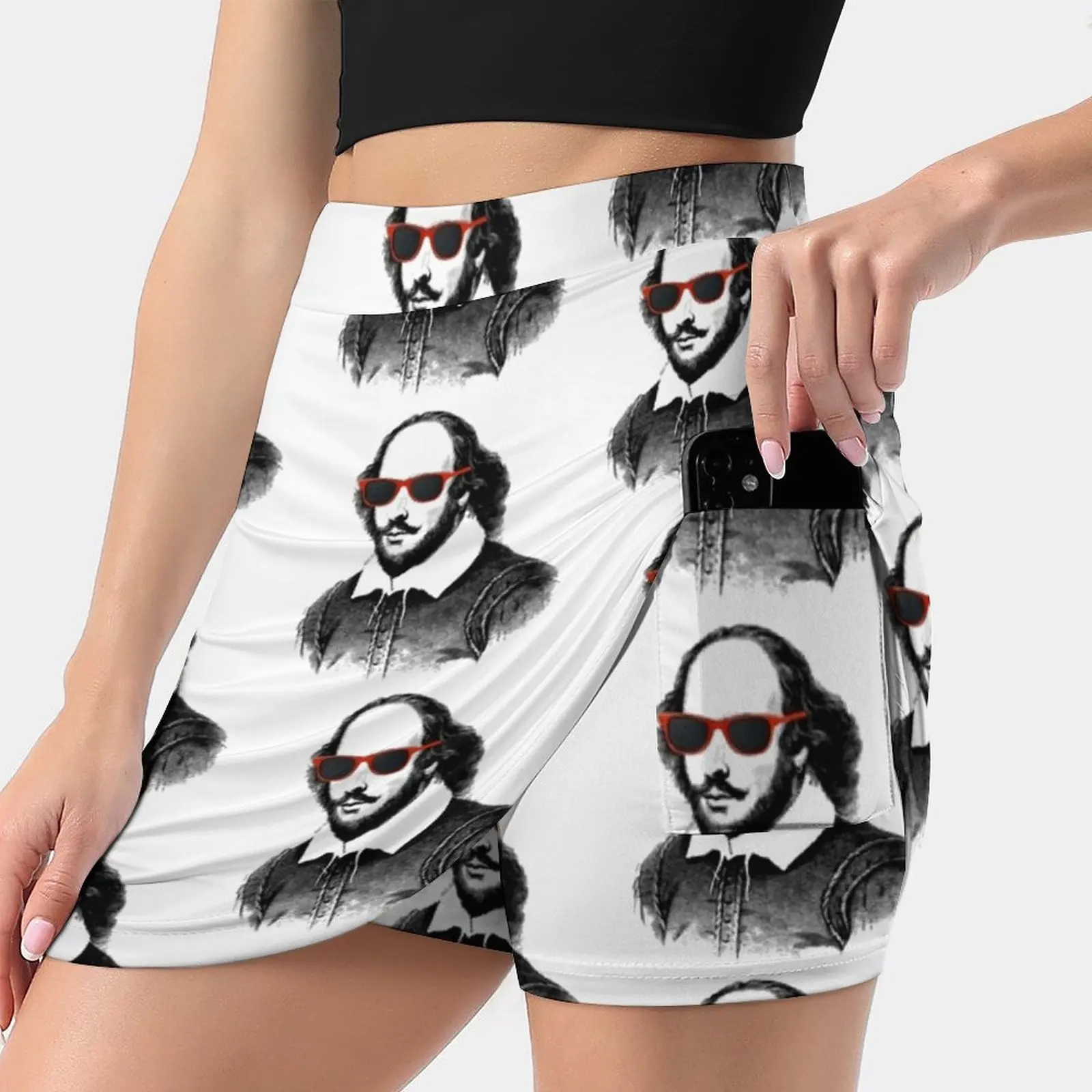 Shakespeare Women's skirt With Pocket Vintage Skirt Printing A Line Skirts Summer Clothes Theatre Shakespeare William